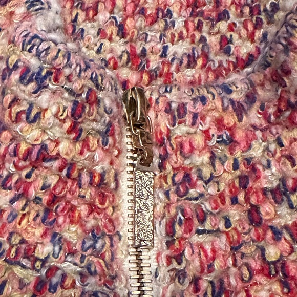 Chanel Pink CashmereZipper Jacket size 34